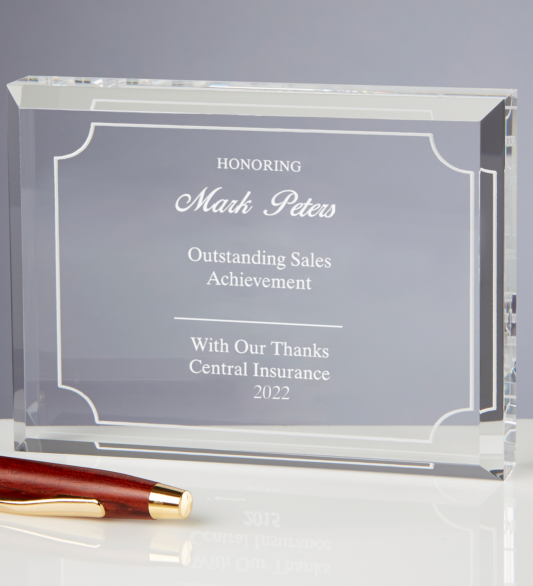 Reflections of Excellence Personalized Achievement Award 